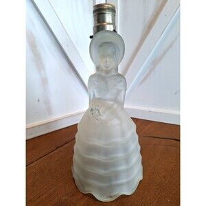 Antique Vintage Summit Art Glass White Opalescent Melanie Lady Electrical Lamp